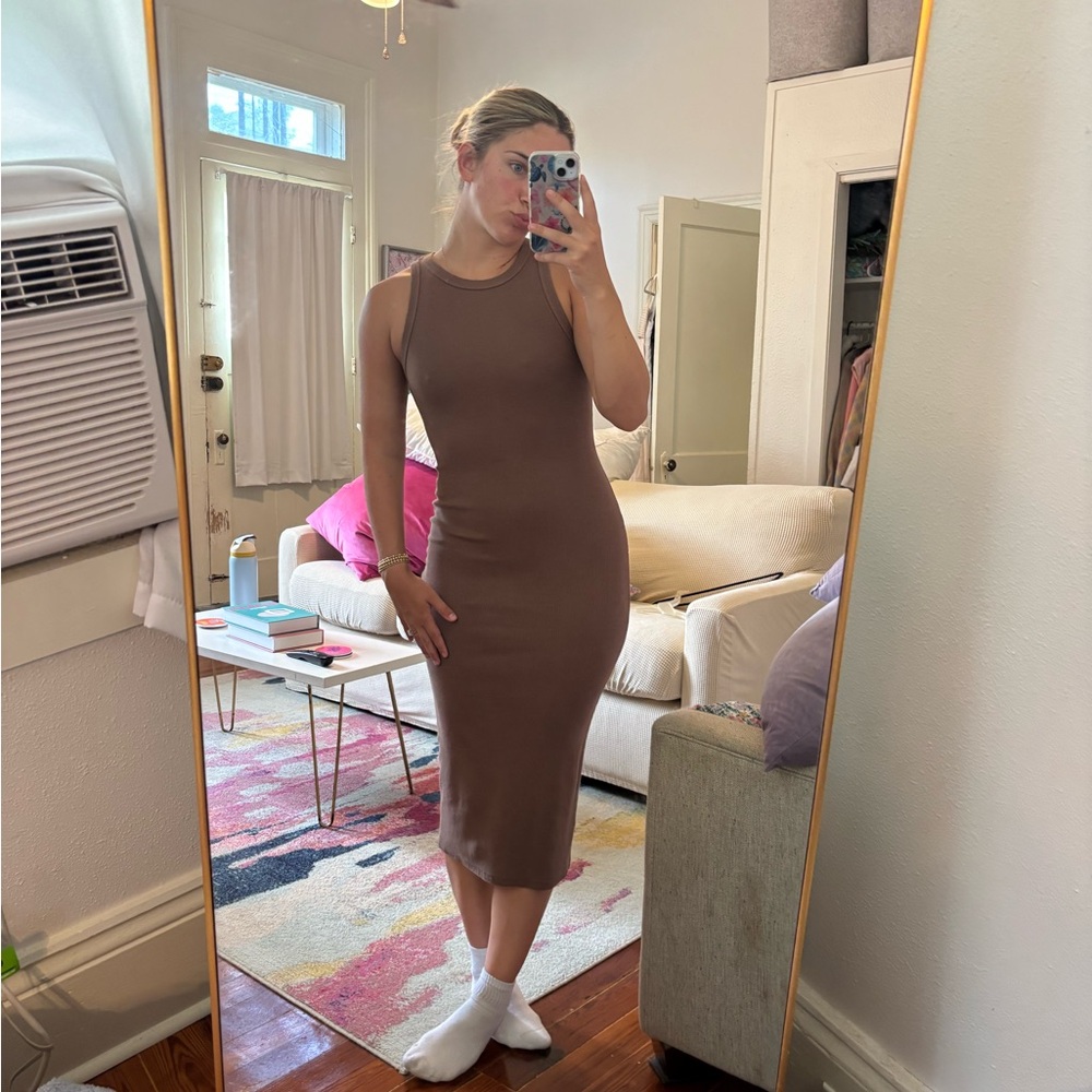 Lulus Brown Sleeveless Dress